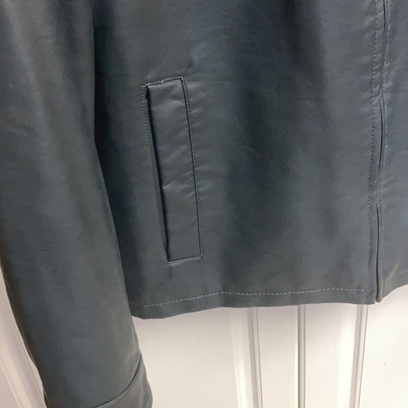 Dockers New Men’s Navy leather jacket Size XL - Picture 3 of 13